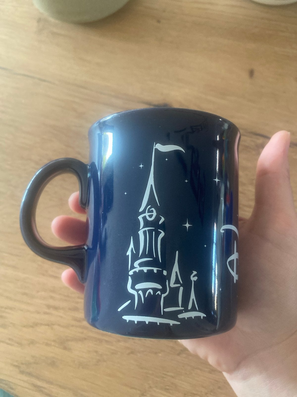 Disneyland Parijs Mok - Donkerblauw met Kasteel, Overige merken, Keramiek, Zo goed als nieuw, Modern
