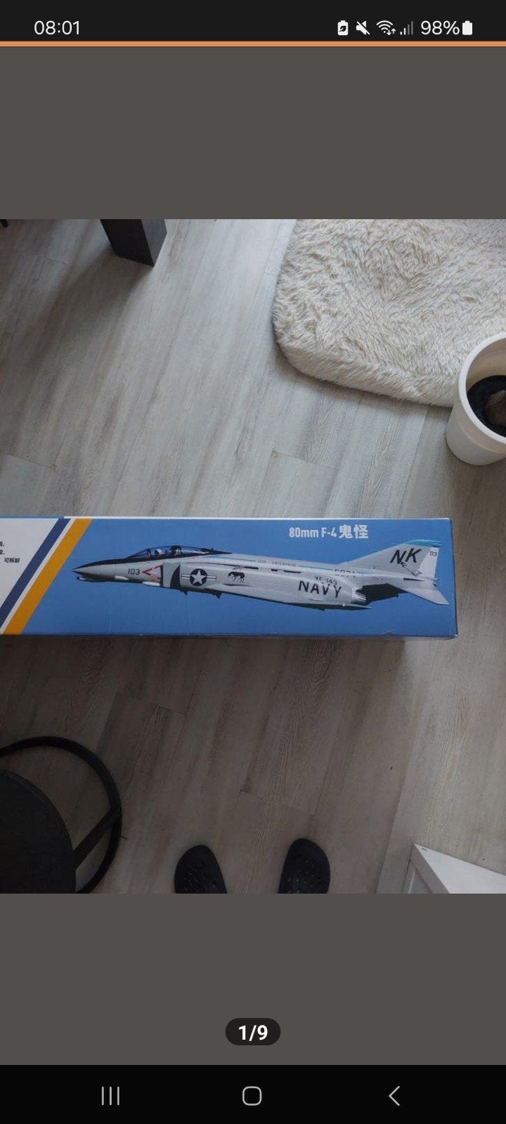 80mm F-4 Phantom II RC Vliegtuig, Ophalen, Nieuw, Elektro