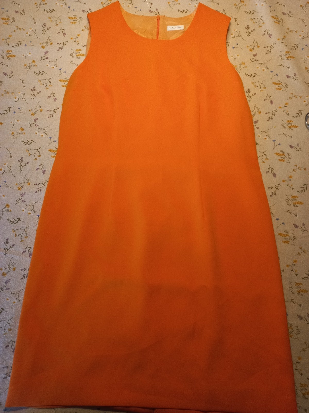 Oranje zomerjurkje merk Cristal, Kleding | Dames, Maat 38/40 (M), Oranje, Ophalen of Verzenden, Zo goed als nieuw