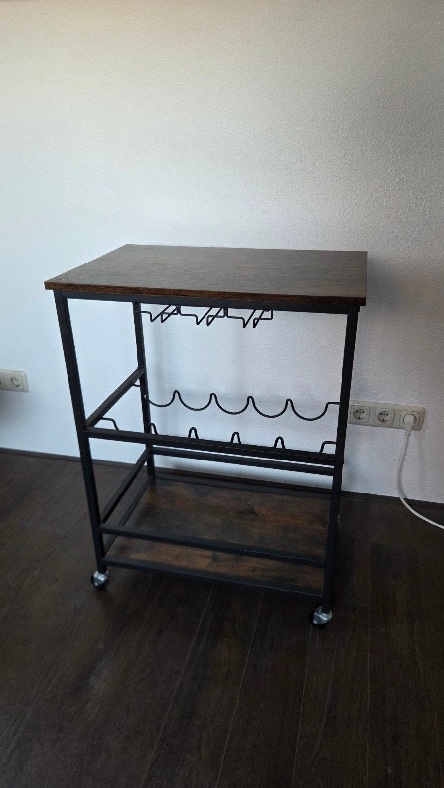 Serveerwagen / Drank Trolley met Wijnrek, Ophalen, Gebruikt, Minder dan 5 flessen, 75 – 100