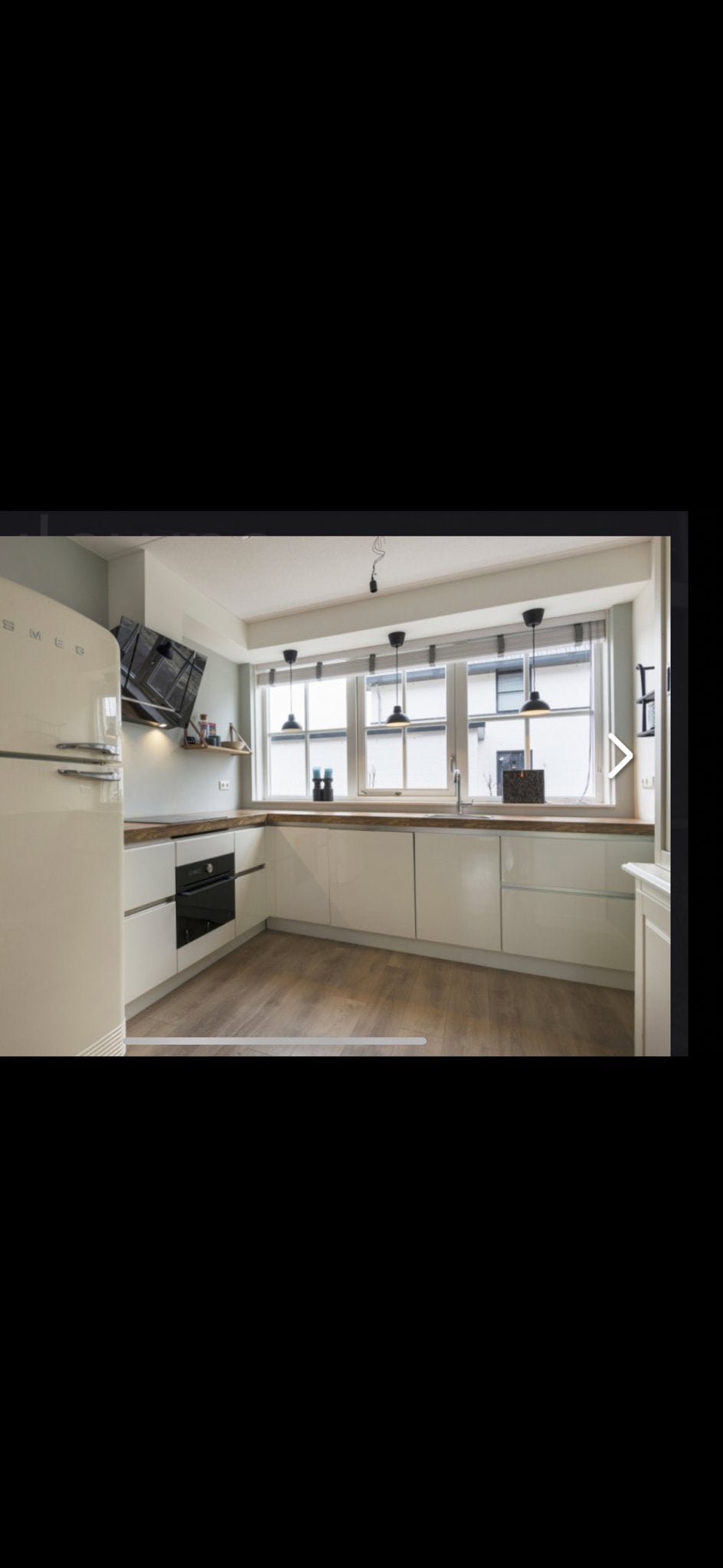 Witte keuken met Smeg, Aeg en Bauknecht apparatuur, Gebruikt, Wit, Hoekkeuken, Ophalen of Verzenden