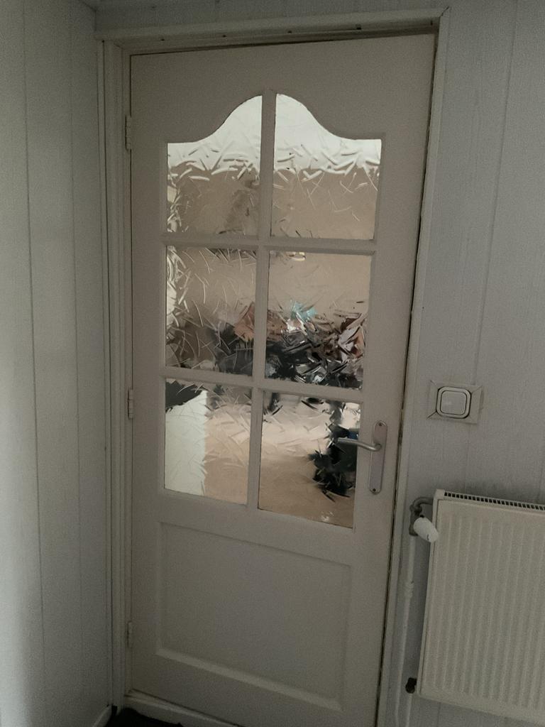 Keukendeur met glas 87x211,5 cm, Gebruikt, 80 tot 100 cm, Binnendeur, Ophalen of Verzenden