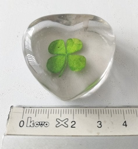 Glazen geluks hartje, Ophalen of Verzenden, Zo goed als nieuw, Groen, Glas