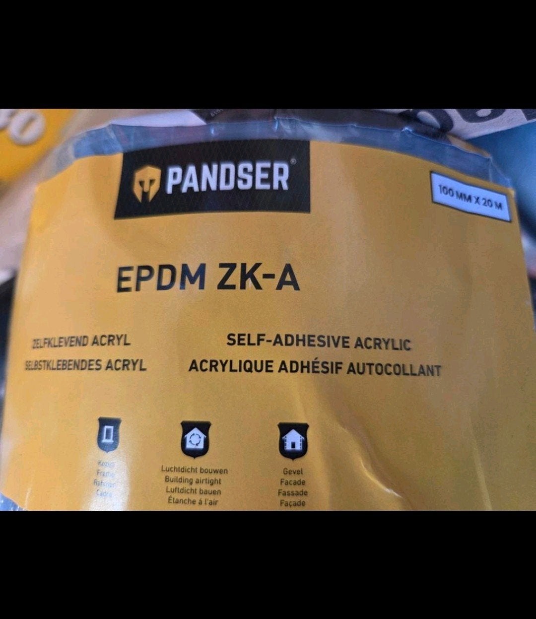 EPDM ZK-A zelfklevend, 50mmx20m en 100mmx20m, Ophalen of Verzenden, Nieuw, Zwart