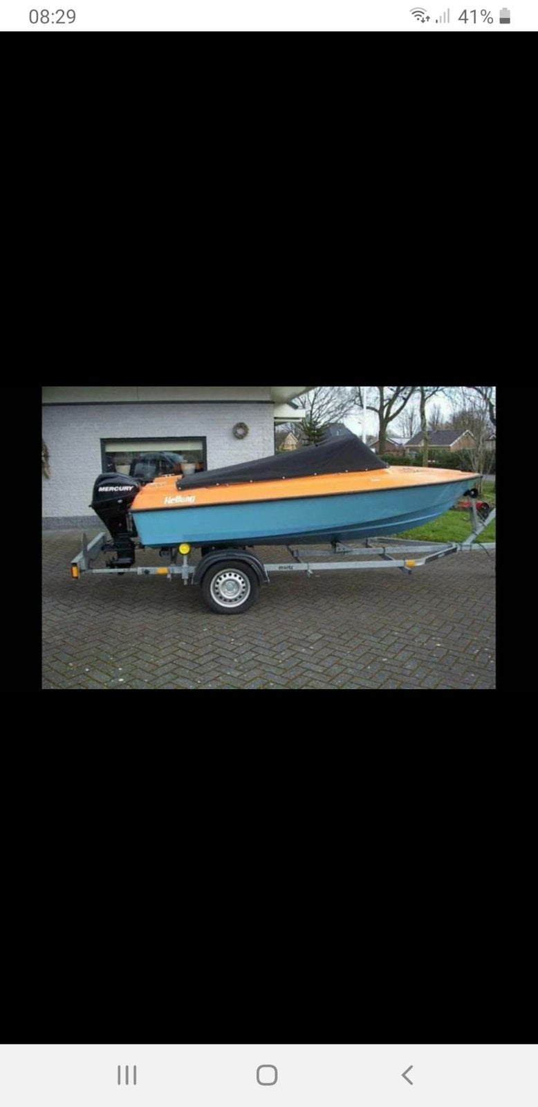 4p speedboot 15PK +trailer, Ophalen, Benzine, Trailer
