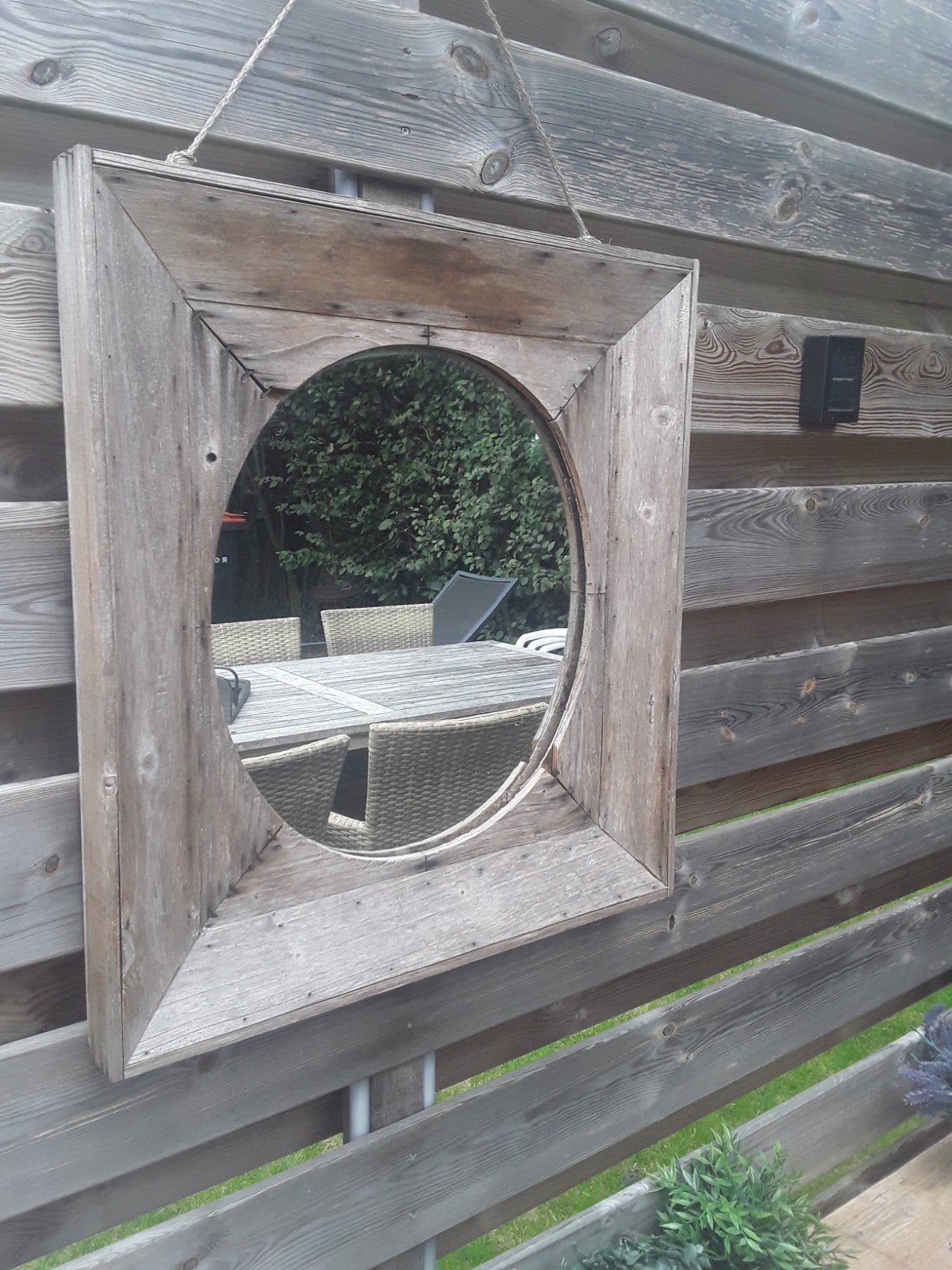 Spiegel met houten lijst - Ovale vorm, Huis en Inrichting, Ophalen