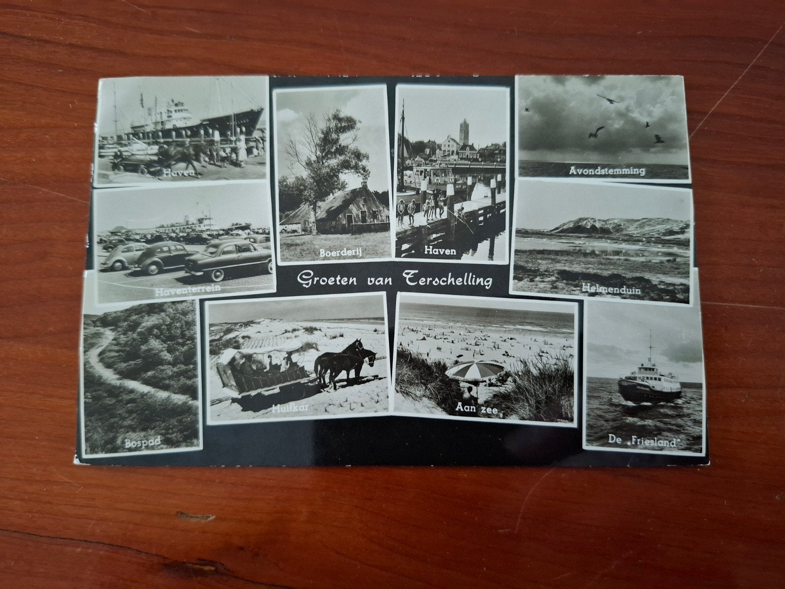 Ansichtkaart Groeten van Terschelling - Gelopen 1964, Ophalen of Verzenden, 1960 tot 1980, Gelopen, Waddeneilanden