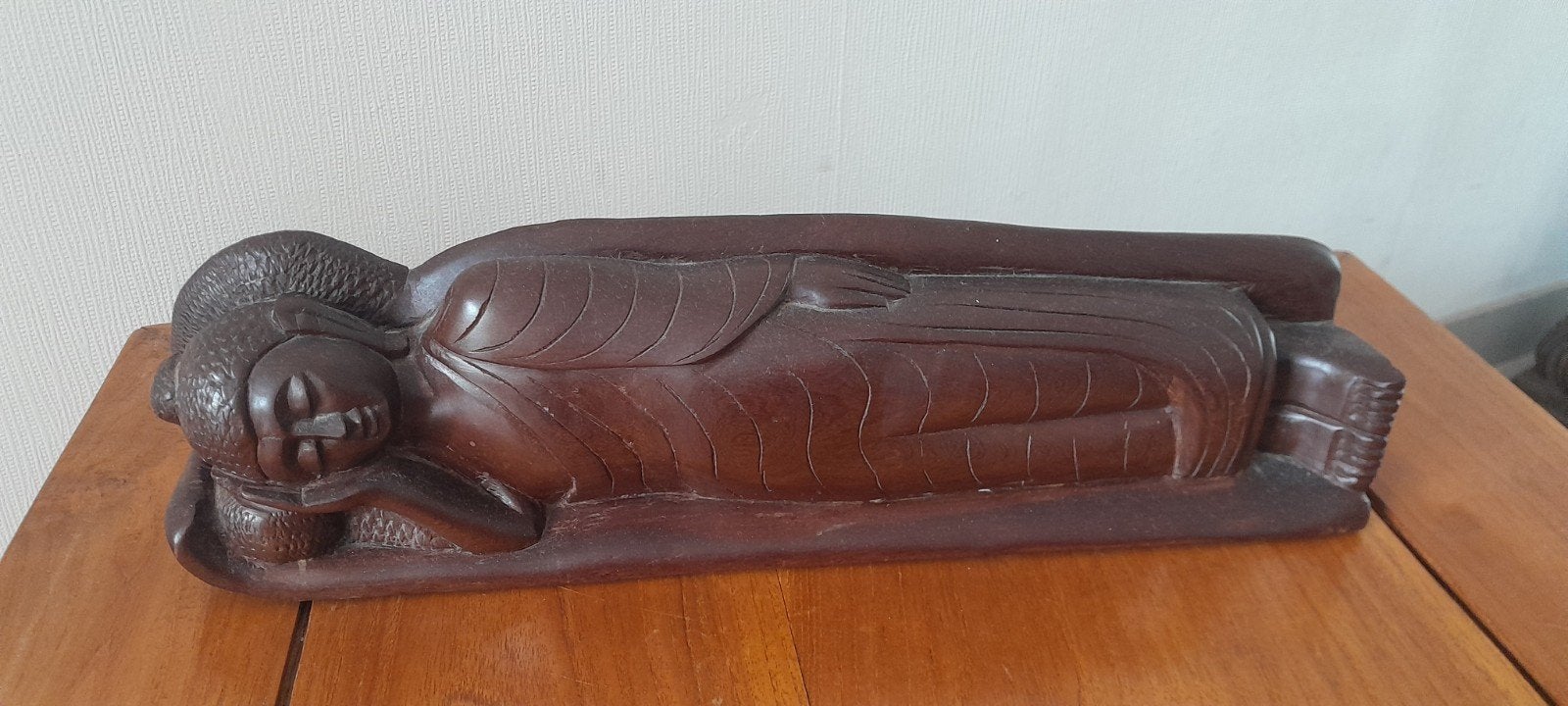 Houten Boeddha Beeld - Liggende Boeddha, Ophalen of Verzenden