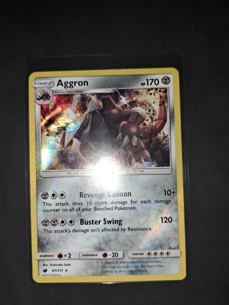 Aggron HOLO RARE nm . CRIMSON INVASION., Ophalen of Verzenden, Nieuw, Losse kaart, Foil