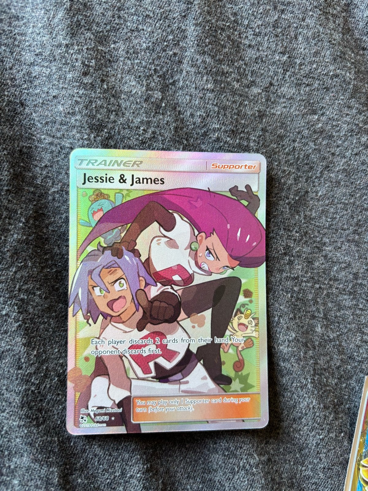 Jessie & James 68/68 Ultra Rare Hidden Fates Mint, Ophalen of Verzenden, Zo goed als nieuw, Losse kaart, Foil