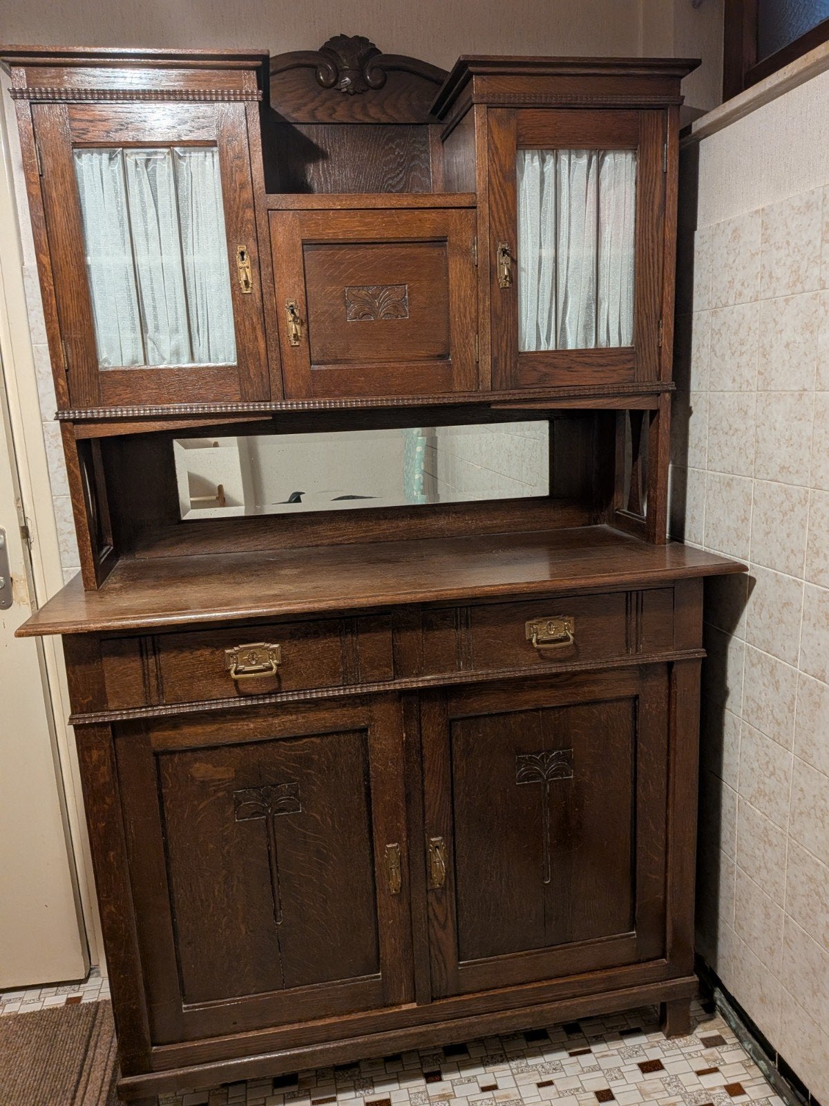vintage antiek buffetkast, Antiek en Kunst, Ophalen