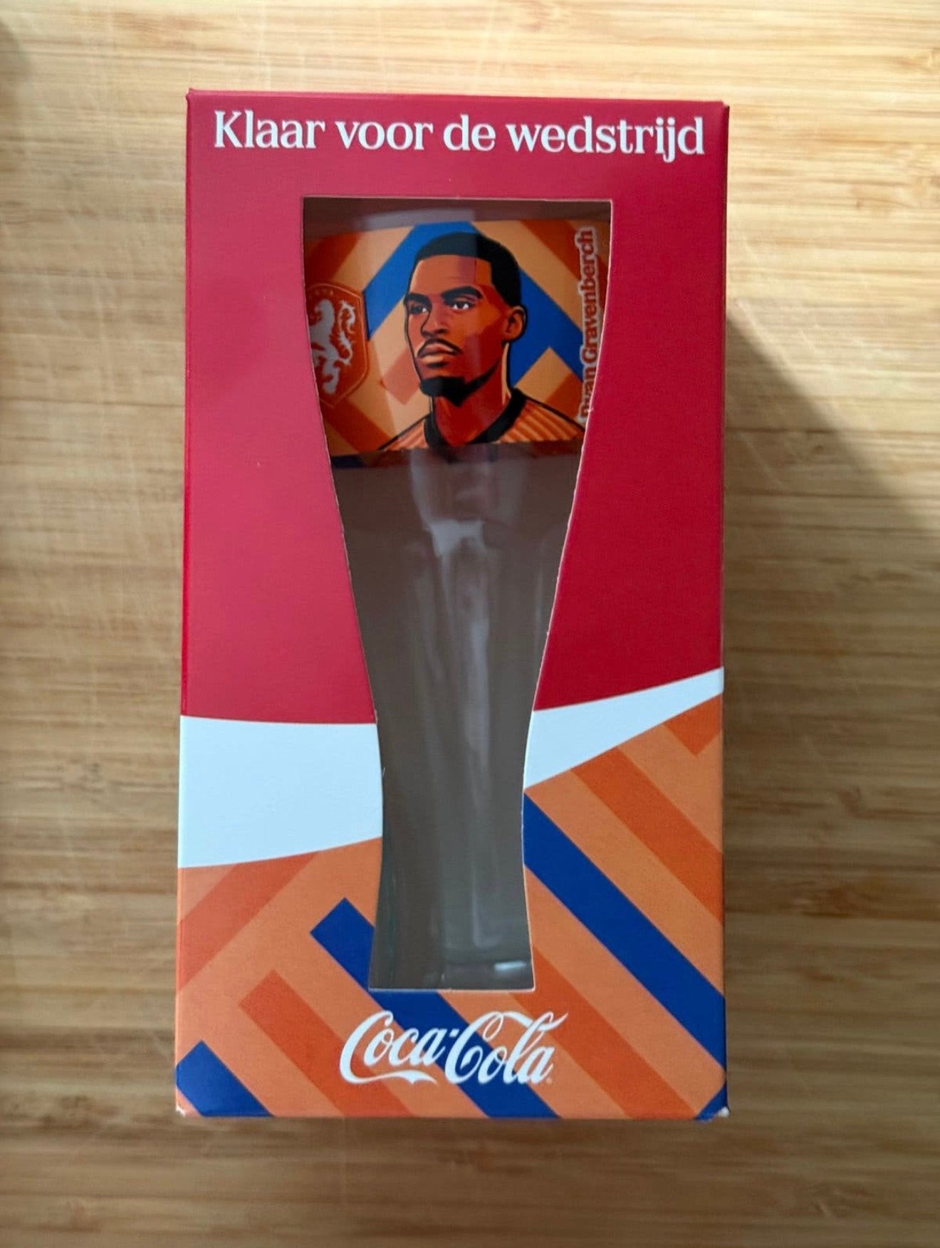 Coca Cola glas WK - Ryan Gravenberch, Ophalen of Verzenden, Nieuw, Frisdrankglas