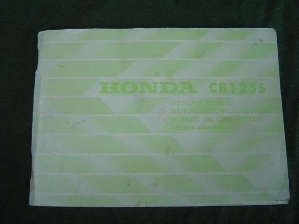 Honda CB125S 1976 motorcycle owner's manual CB125 S handbuch, Motoren, Ophalen of Verzenden, Honda