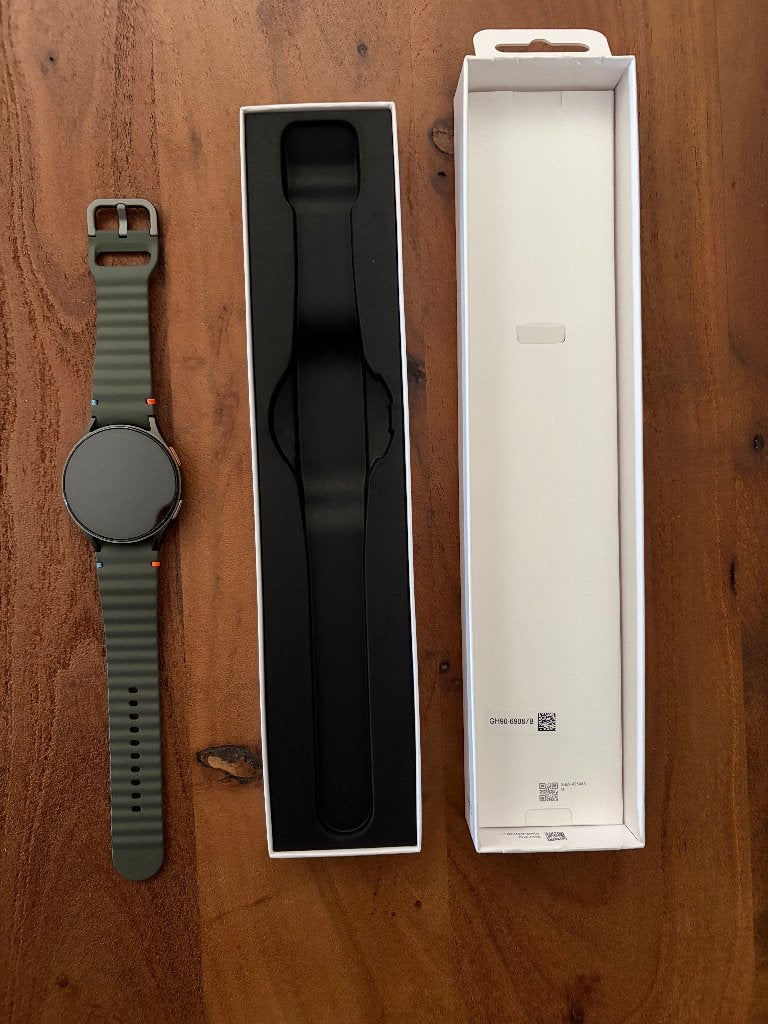 Te koop smartwatch Galaxy Watch 7 44mm LTE groen/zwart, Samsung ⌚️, Ophalen of Verzenden, Zo goed als nieuw, Waterdicht