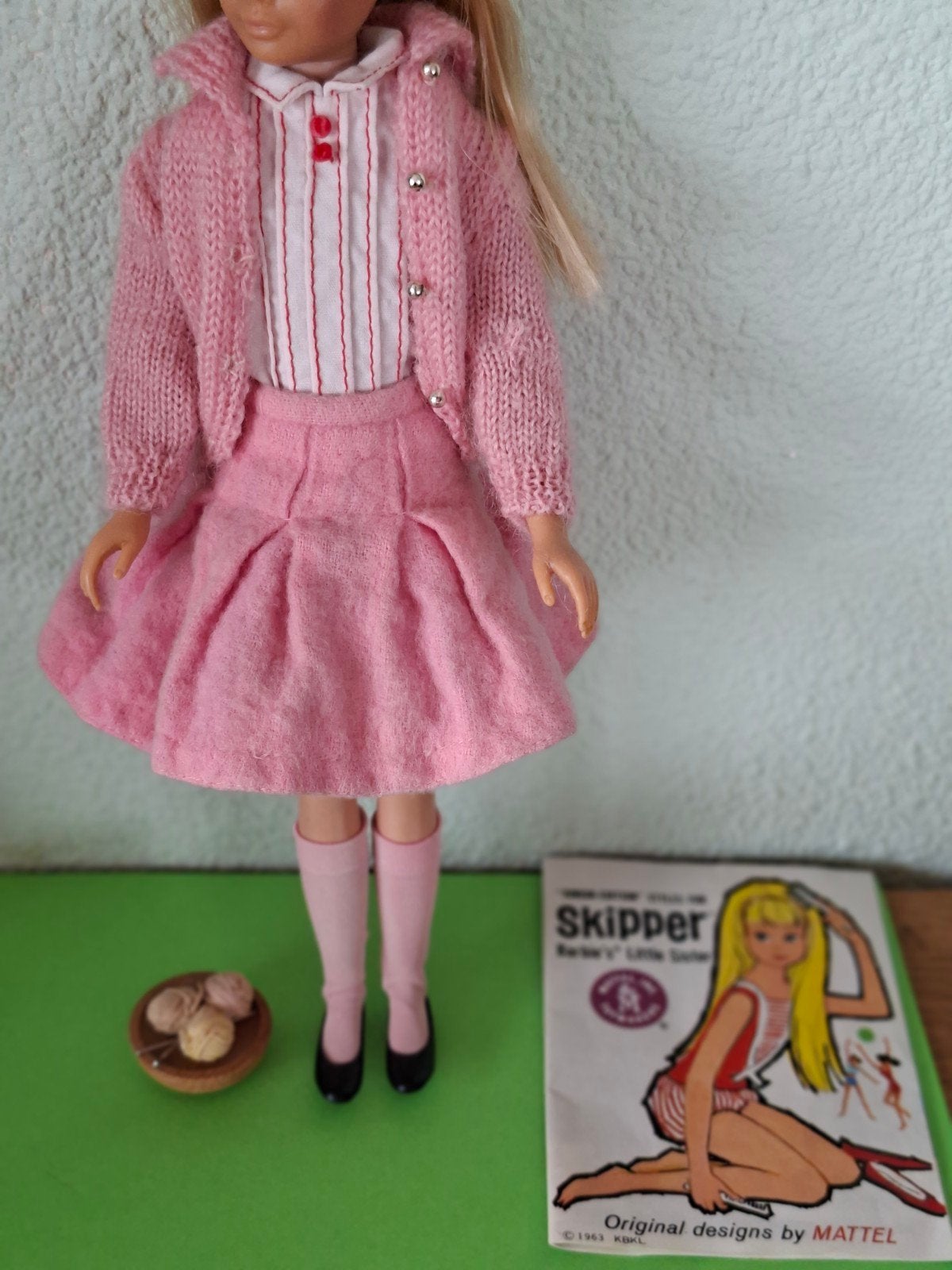vintage barbie Skipper fashion Schooldays 60s Mattel, Ophalen of Verzenden, Gebruikt, Barbie
