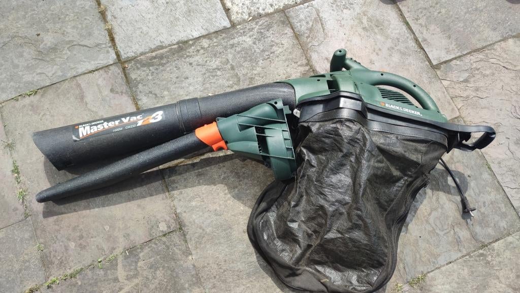 Black & Decker Master Vac GW250 Bladblazer Bladzuiger, Ophalen, Gebruikt, Met opvangzak, Handgedragen