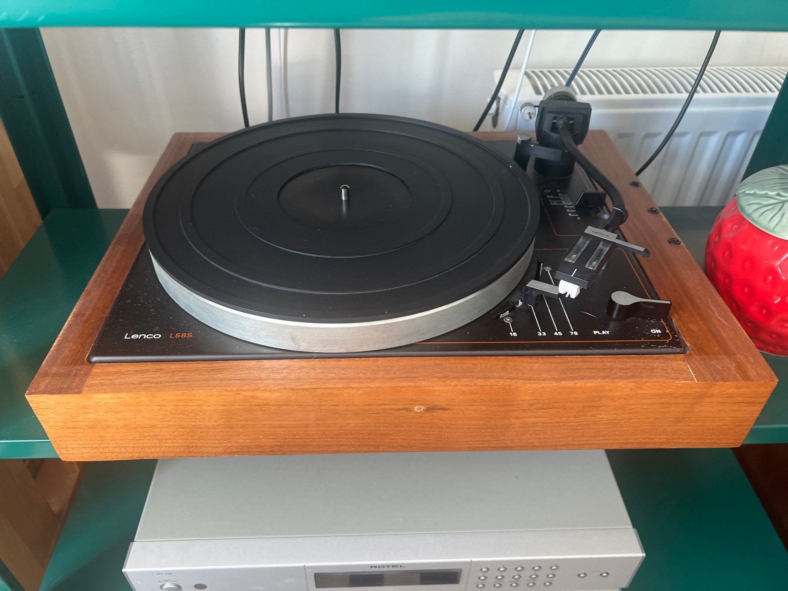 Lenco L58s Platenspeler - Vintage Hout Design, Ophalen, Zo goed als nieuw, Platenspeler, Overige merken