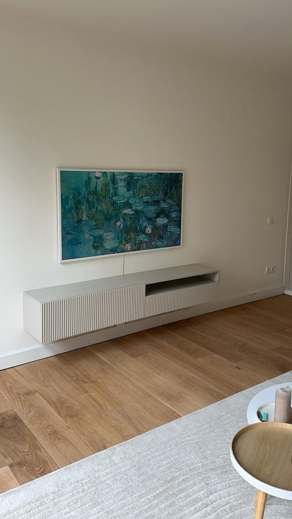 TV meubel, Ophalen, 150 tot 200 cm, Zo goed als nieuw, Minder dan 100 cm