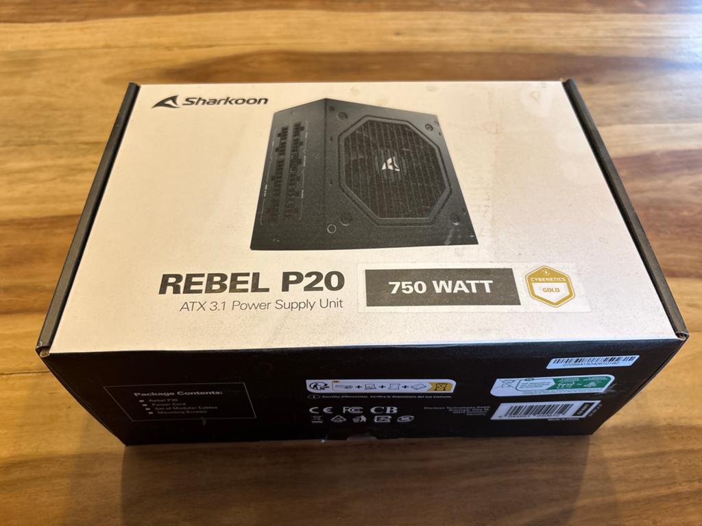 Sharkoon Rebel P20 750 Watt ATX 3.1 Voeding, Ophalen of Verzenden, Nieuw