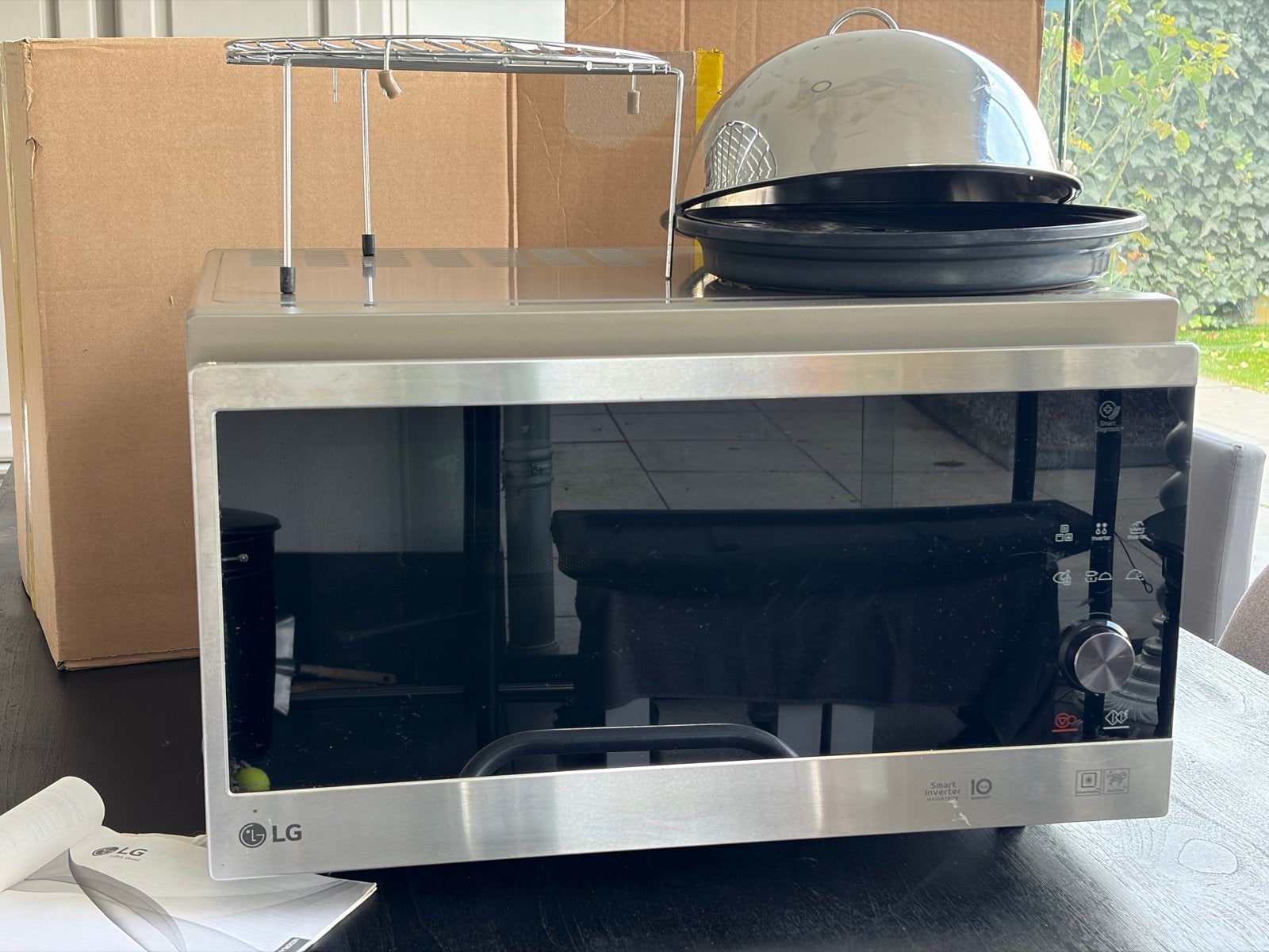 LG Combi-magnetron met stoomfunctie en toebehoren, Witgoed en Apparatuur, Ophalen, Combimagnetron, Gebruikt, Grill