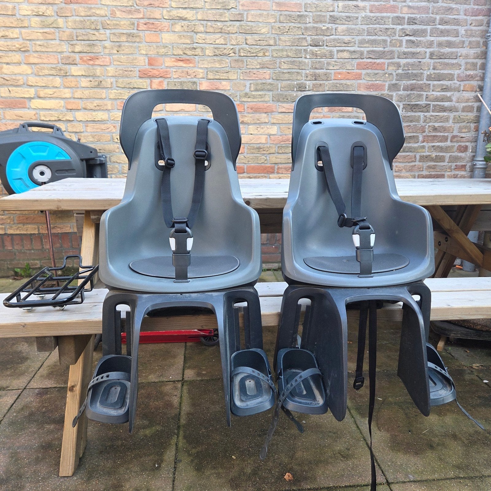 2x Fietszitje Achter + Bagagedragerklem E-bike, Achterzitje, Bobike, Ophalen, 15 t/m 25 kg