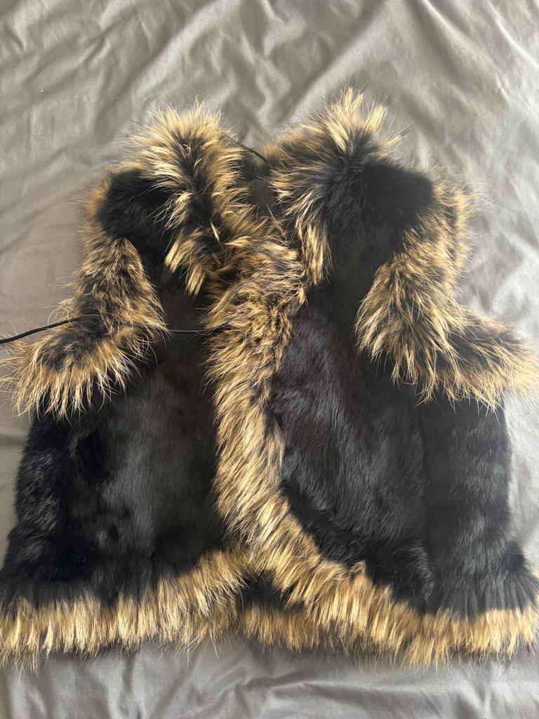 Luxe Faux Fur Gilet Zwart/Bruin maat XL, Ophalen of Verzenden, Zo goed als nieuw, Maat 38/40 (M), Zwart