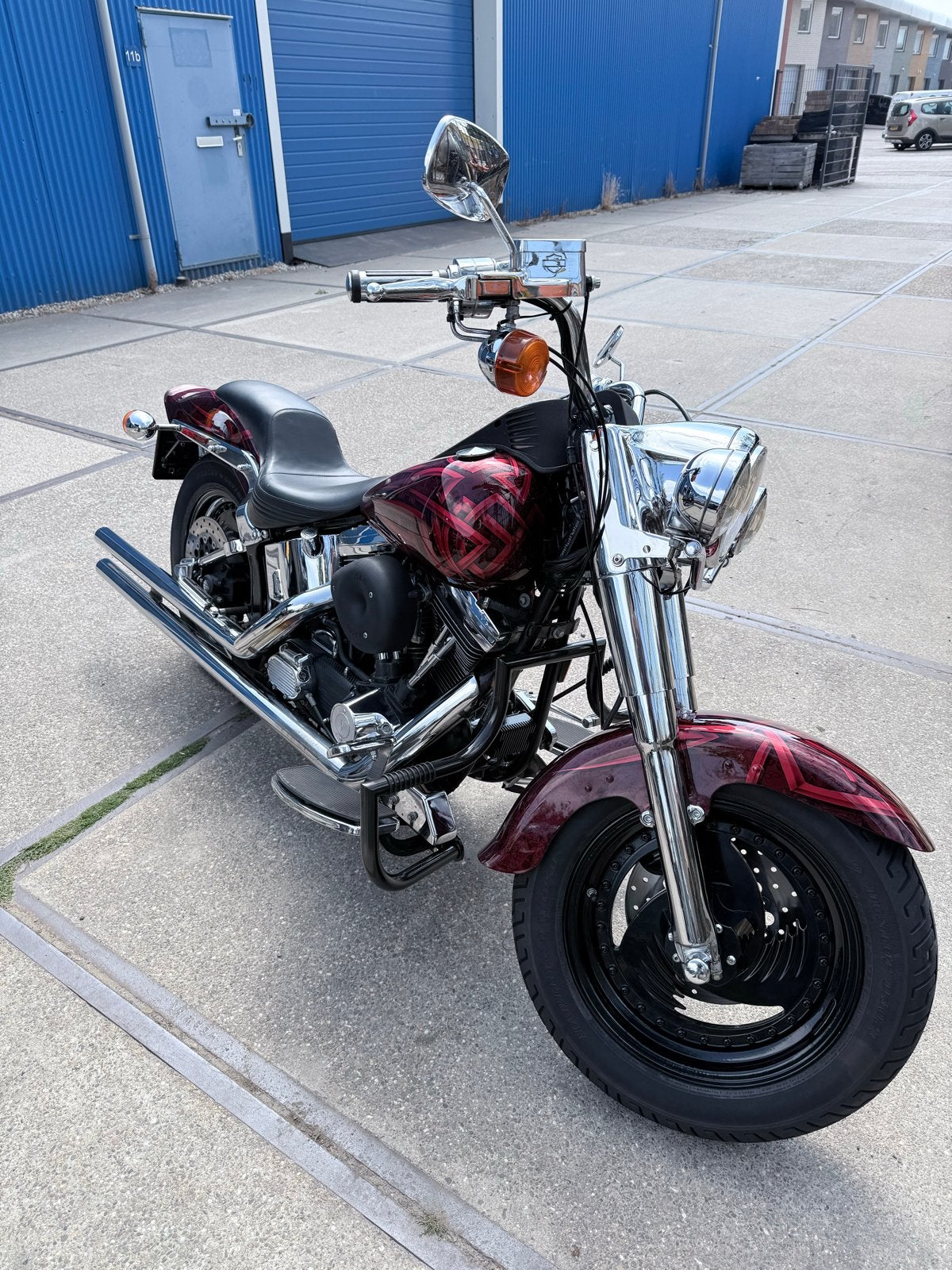 Harley-Davidson Fat Boy 1340 evo -Unieke Custom Paint, Motoren, 2 cilinders, Gebruikt, Particulier, Meer dan 35 kW