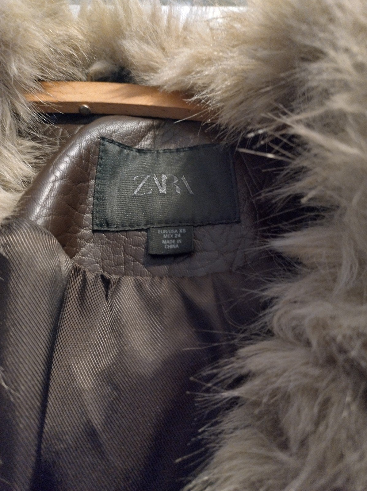 leren jas, Kleding | Dames, Ophalen, Nieuw, Maat 34 (XS) of kleiner, Bruin