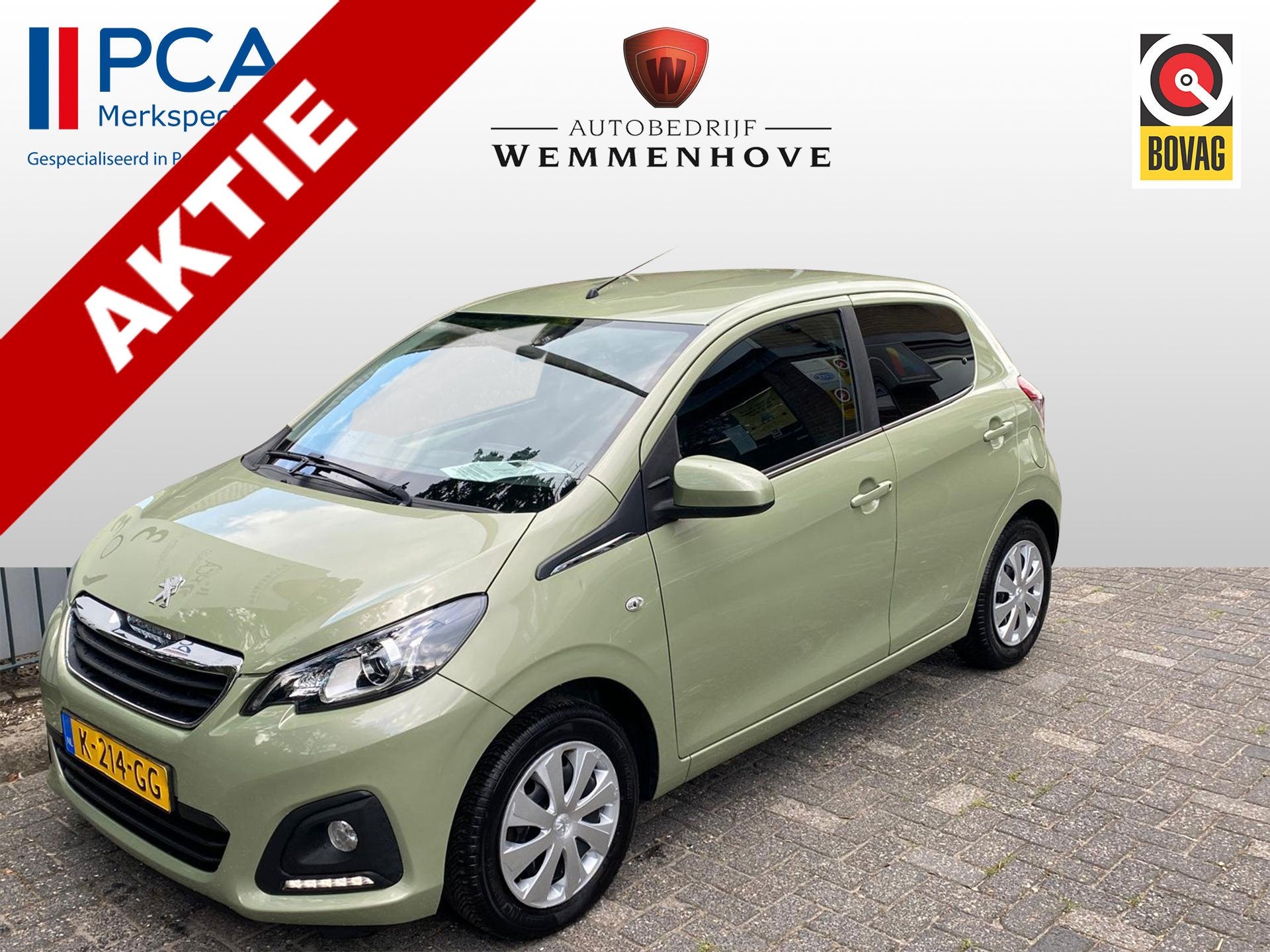 Peugeot 108 1.0 e-VTi Active 5-deurs/Airco/Led/Mistl/CV, Voorwielaandrijving, Stof, Gebruikt, Euro 6