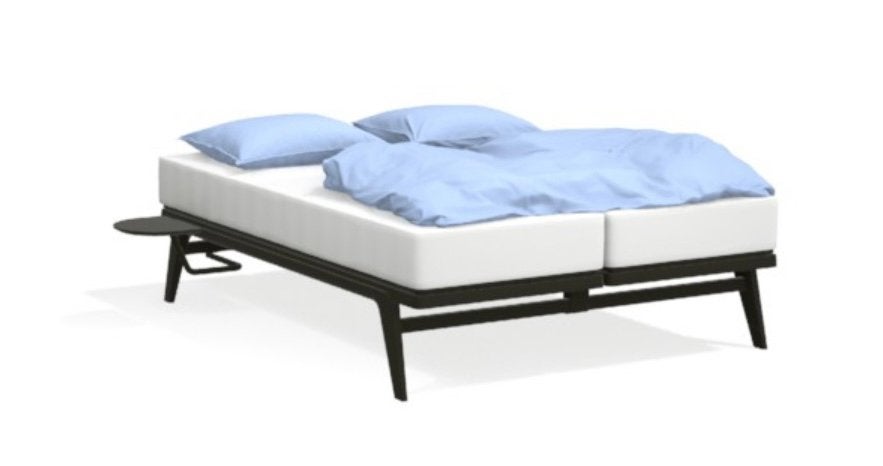 Showroom Auping Original 200x220 Black Verstelbaar etc, Huis en Inrichting, Verstelbaar, Verzenden, Zwart, Tweepersoons