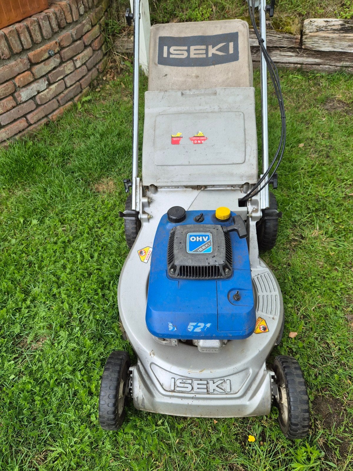 Iseki Grasmaaier met Aandrijving en 2 Versnellingen, 52 cm, Tuin en Terras, Grasmaaiers, Gebruikt, Ophalen of Verzenden, Benzine-grasmaaier