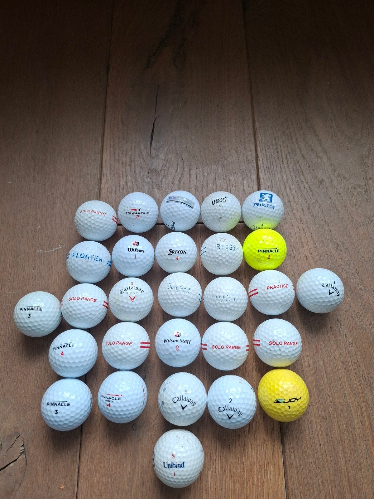 28 Golfballen Mix (o.a. Callaway, Pinnacle, Wilson), Sport en Fitness, Ophalen, Gebruikt, Bal(len), Callaway
