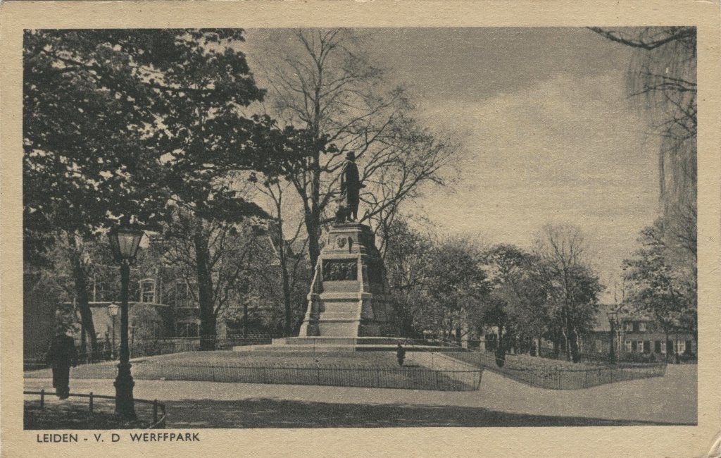 Leiden v.d. Werffpark  1948, Verzenden, 1940 tot 1960, Gelopen, Zuid-Holland