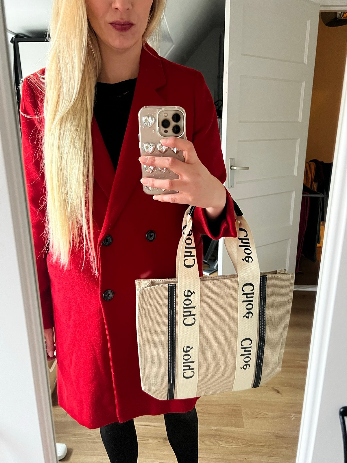 Chloé Tote Tas Beige, Ophalen of Verzenden, Zo goed als nieuw, Beige, Shopper