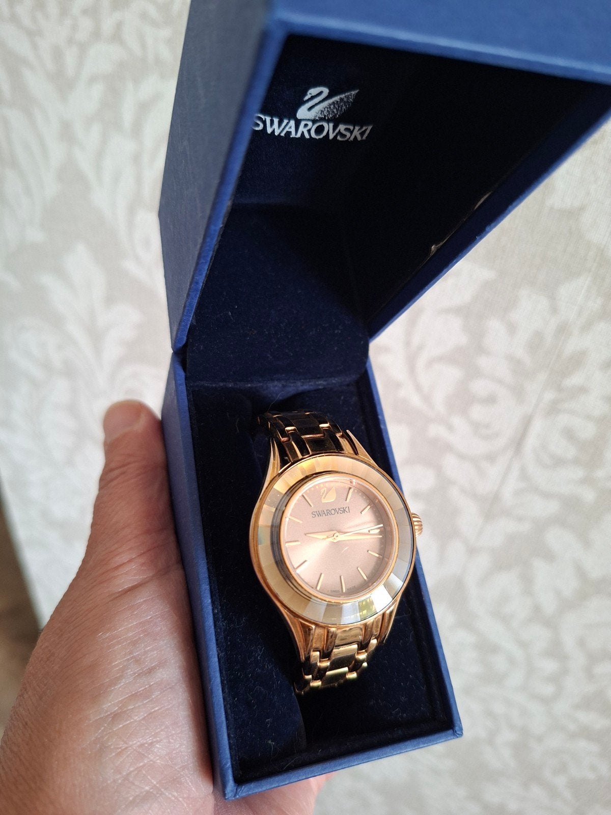 Swarovski Roségouden Horloge - Elegant en Tijdloos, Overige merken, Staal, Staal, Polshorloge