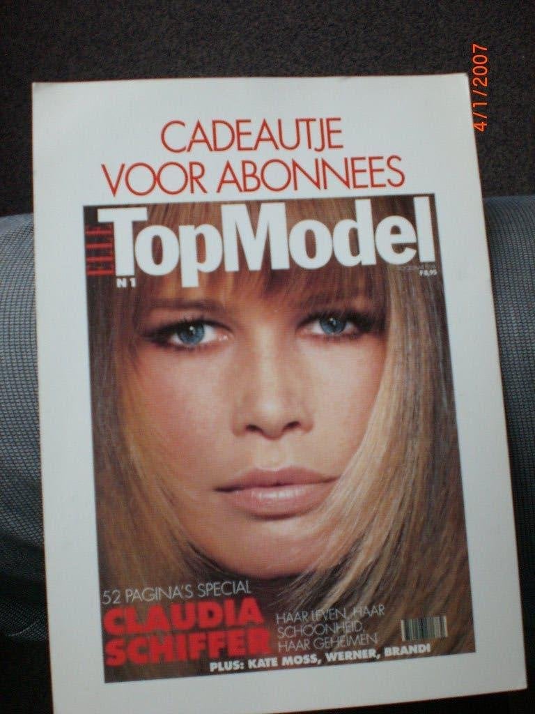 kaart Claudia Schiffer, Verzamelen, Ophalen of Verzenden, 1980 tot heden, Sterren en Beroemdheden