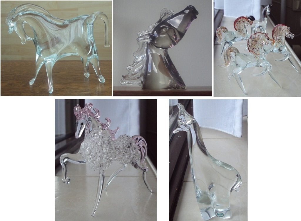 Paarden beeld, volglazen beelden, helemaal gaaf, set 5x, Antiek en Kunst, Ophalen of Verzenden
