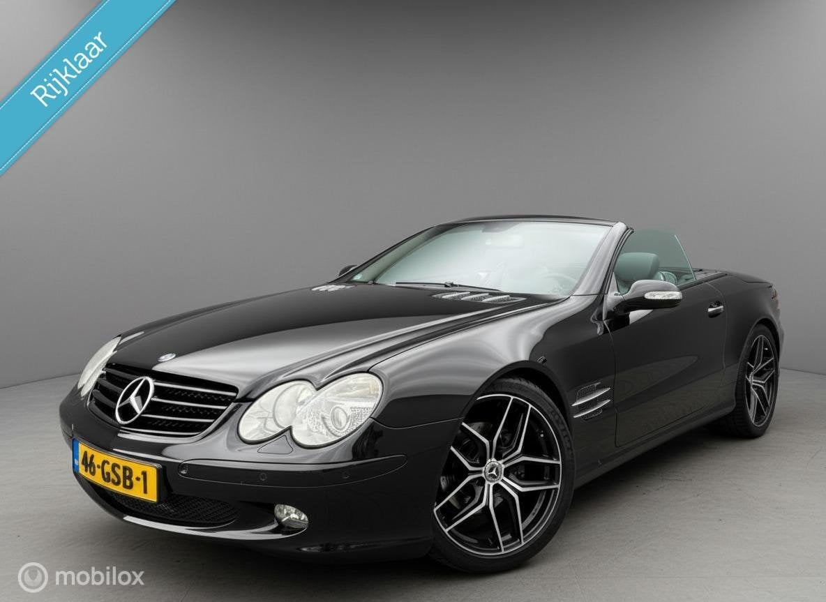Mercedes SL-klasse SL350 AMG Line Xenon Navi Leder Bose Apk, Auto's, Automaat, Achterwielaandrijving, Gebruikt, Cabriolet