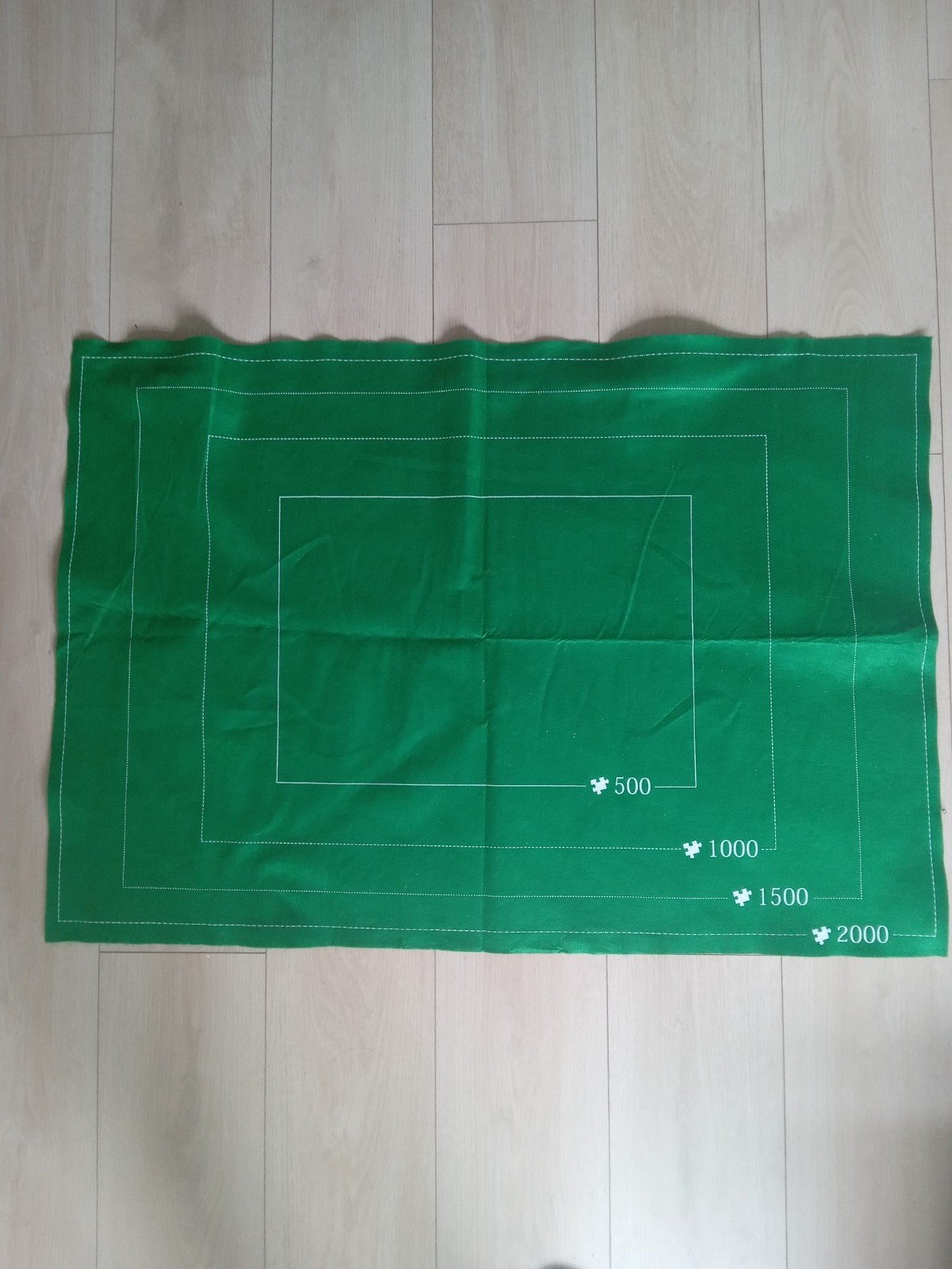 Groene puzzelmat voor legpuzzels tot 2000 stukjes, Ophalen of Verzenden, Meer dan 1500 stukjes, Gebruikt, Legpuzzel