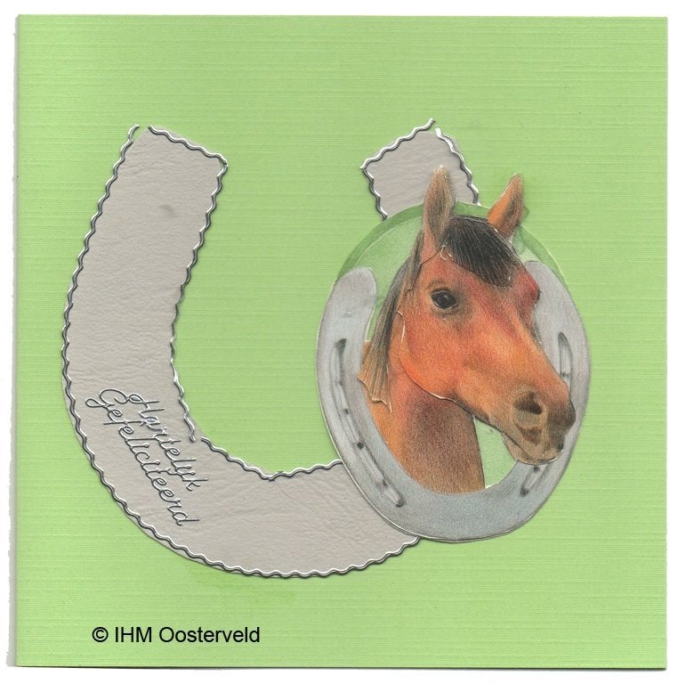 3D Kaart Verjaardag 20  Paard met hoefijzer, Ophalen of Verzenden, Nieuw, Kerst