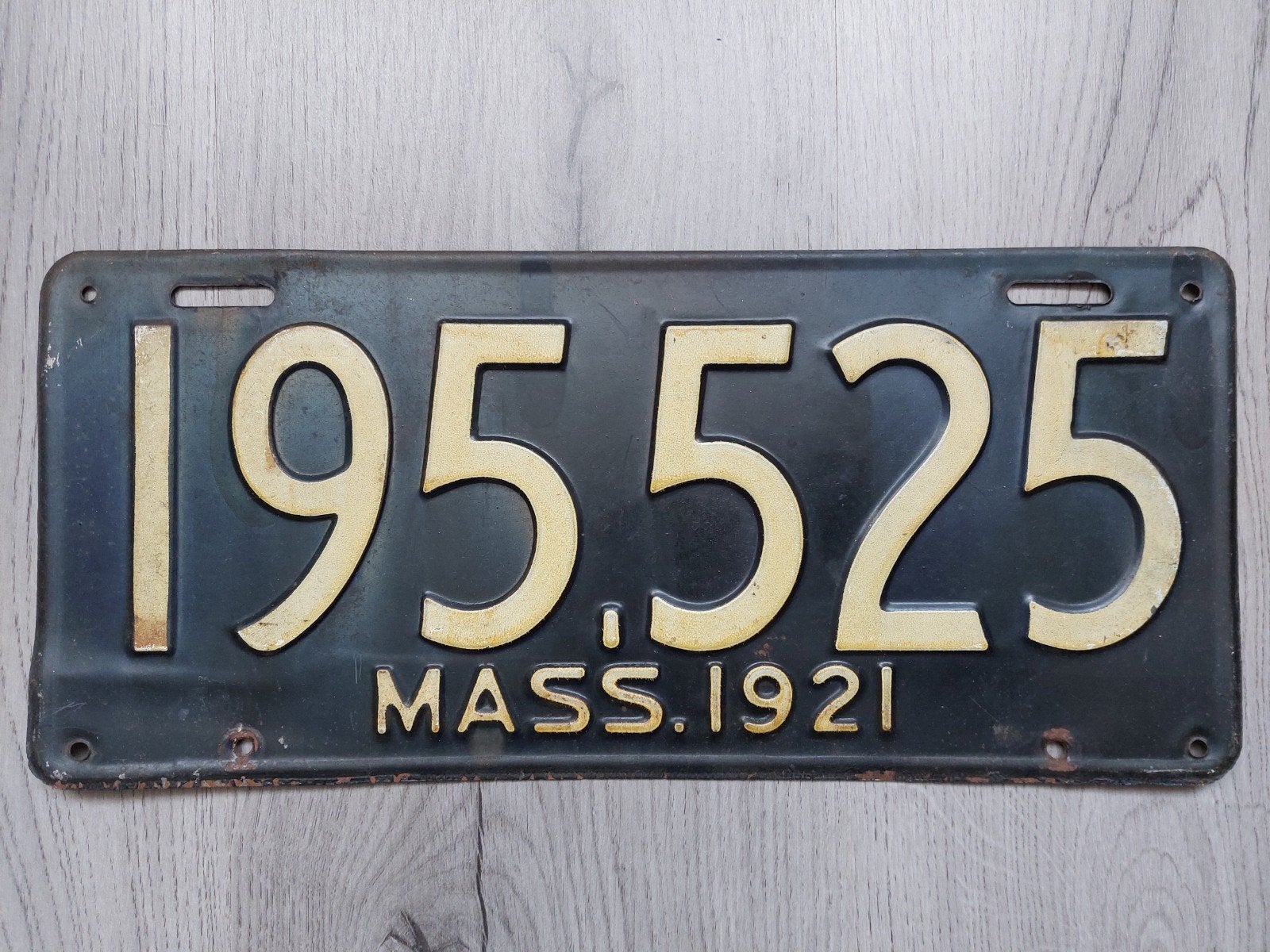 Kenteken 1921 Massachusetts USA Nummerplaat Nummerbord, Verzamelen, Ophalen of Verzenden, Gebruikt, Auto's