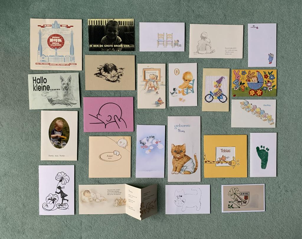 23 Geboortekaartjes periode 1977-2007, Ophalen of Verzenden, 1990 tot 2000, Geboortekaartje