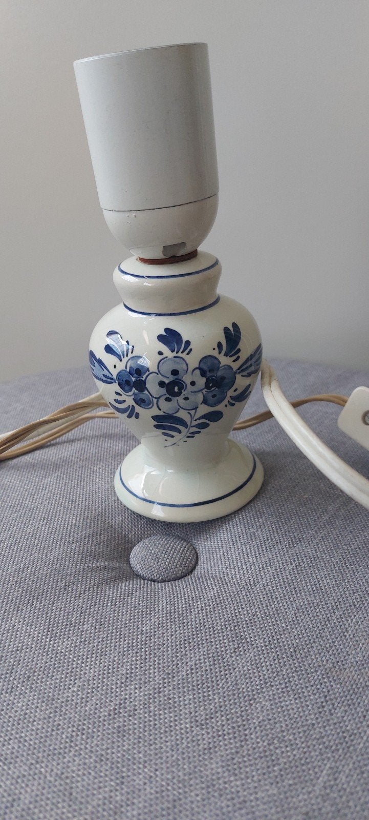 Oud Delfts Blauw Tafellampje - Handbeschilderd, Ophalen of Verzenden