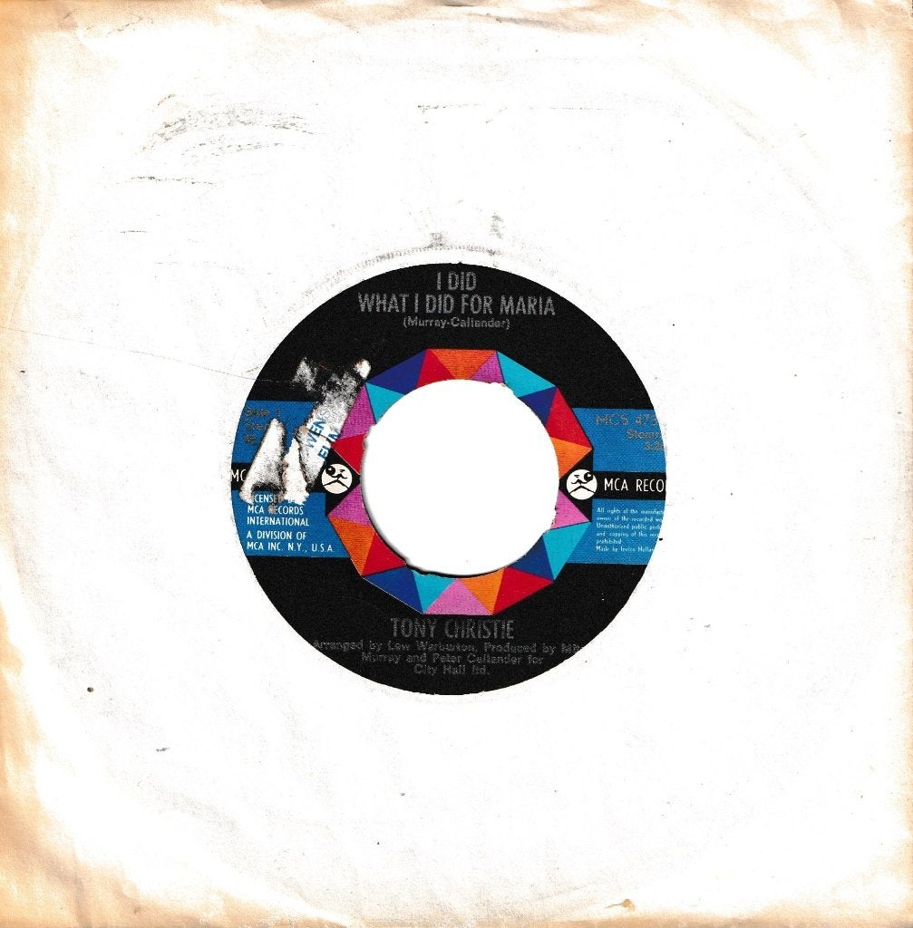 Tony Christie - I did what I did for Maria, Ophalen of Verzenden, Gebruikt, 7 inch, Pop