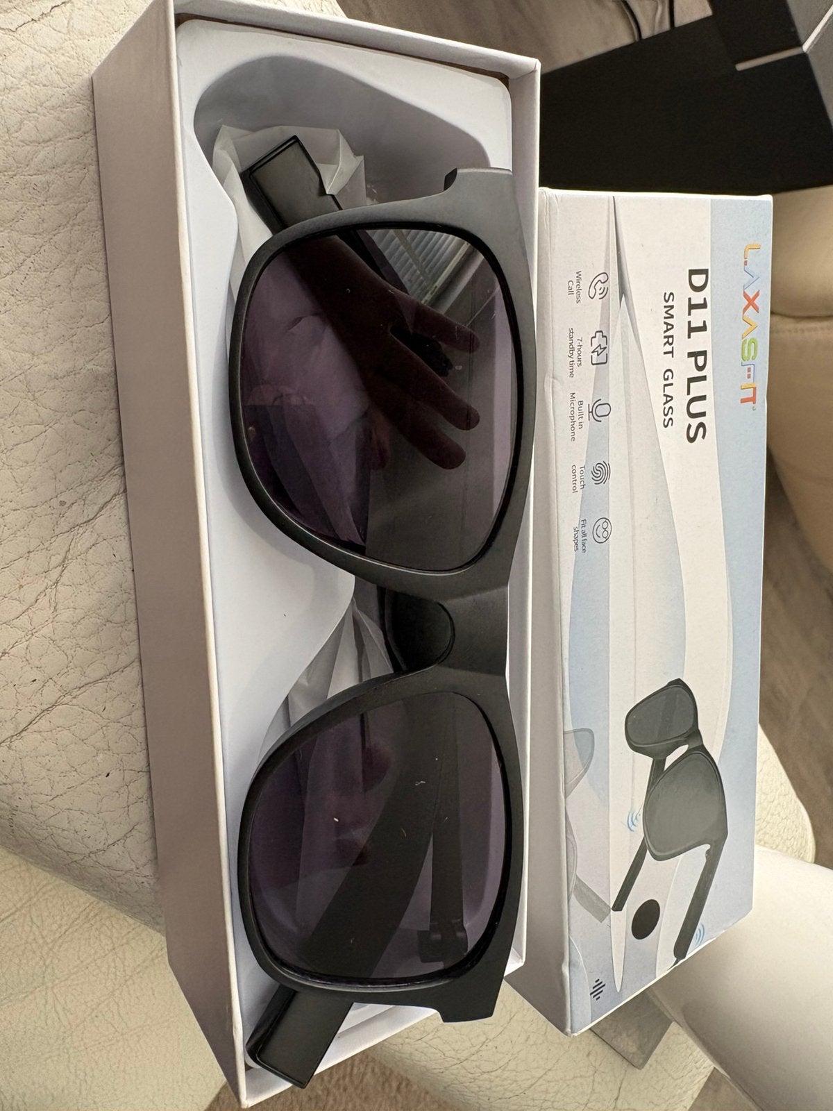 Zonnebril  smart glass, Ophalen of Verzenden, Zo goed als nieuw, Zwart, Android