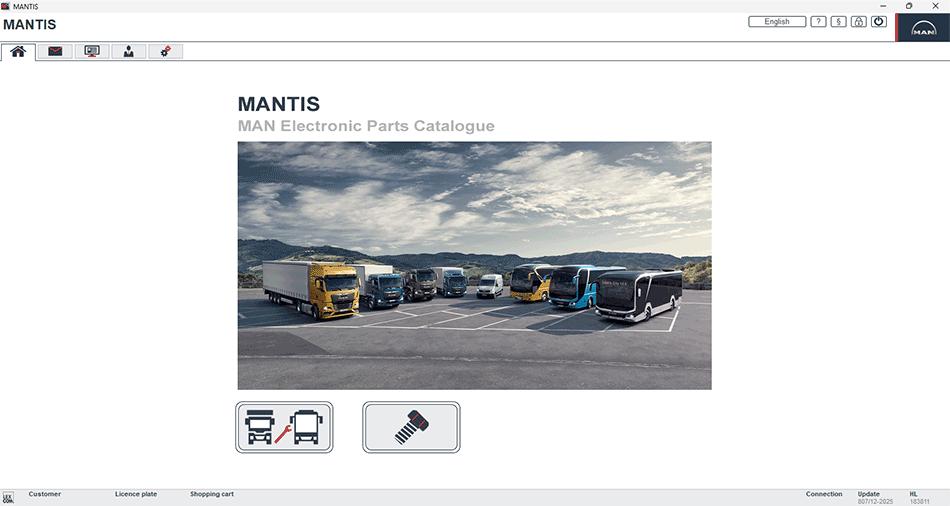 MAN MANTIS 2025 EPC VMWare, Verzenden
