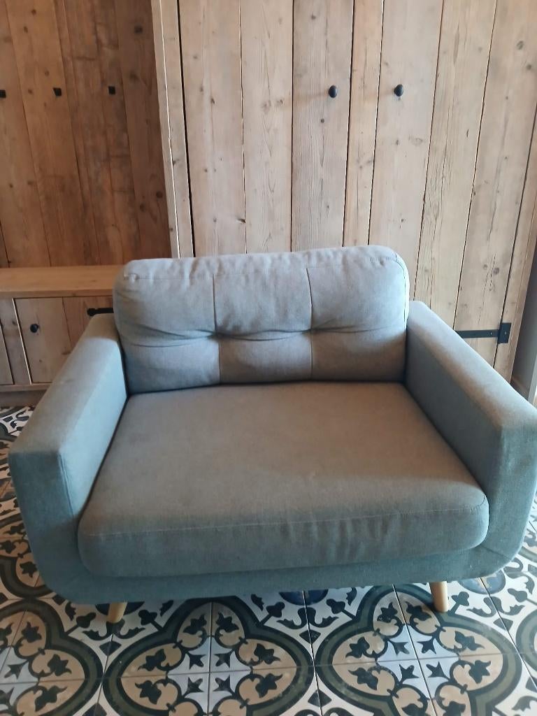 loveseat, Huis en Inrichting, Banken | Sofa's en Chaises Longues, Gebruikt, Tweepersoons, Minder dan 150 cm, 75 tot 100 cm, Hout