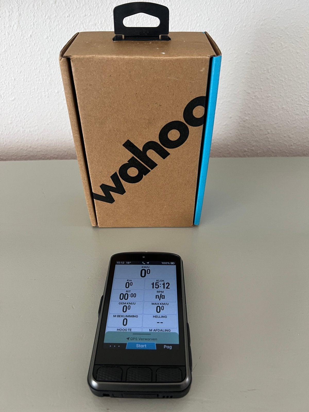 NIEUWSTAAT Wahoo ELEMNT ACE touchscreen fietsbel enz, Ophalen of Verzenden, Draadloos, Zo goed als nieuw