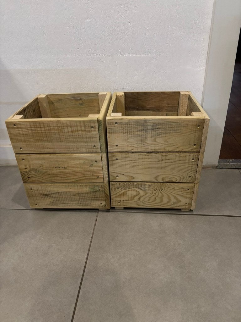 plantenbak in geïmpregneerd hout, Vierkant, Nieuw, Ophalen of Verzenden, Balkon