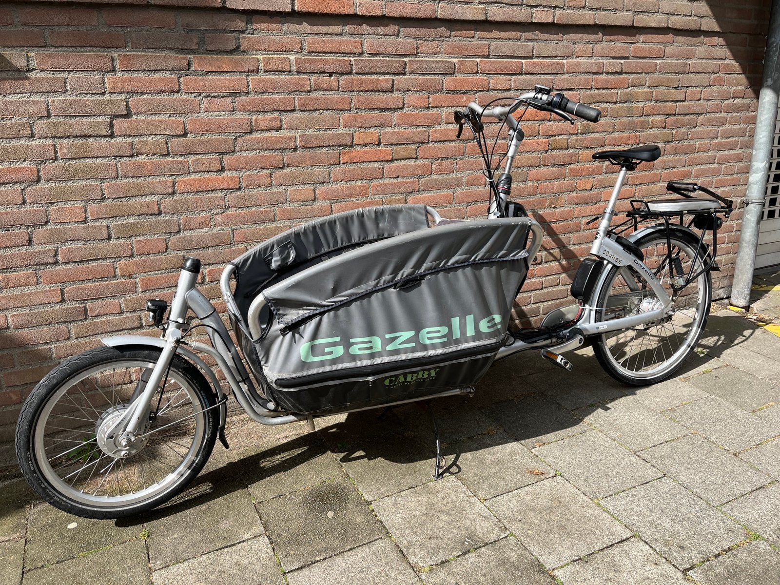 Gazelle Cabby bakfiets (Elektrisch), Fietsen en Brommers, Fietsen | Bakfietsen, Ophalen, Gebruikt, 3 kinderen, Opvouwbaar